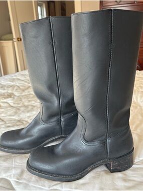 Frye black leather Campus boots